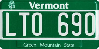 VT license plate LTO690