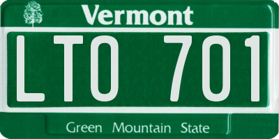 VT license plate LTO701