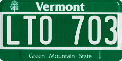 VT license plate LTO703