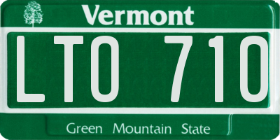 VT license plate LTO710