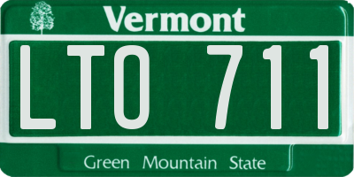 VT license plate LTO711