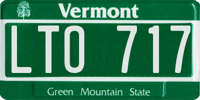 VT license plate LTO717