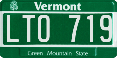 VT license plate LTO719