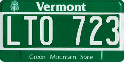VT license plate LTO723