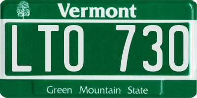 VT license plate LTO730