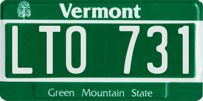 VT license plate LTO731