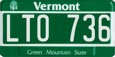 VT license plate LTO736
