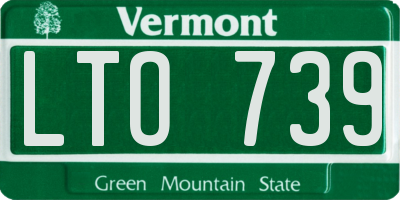 VT license plate LTO739