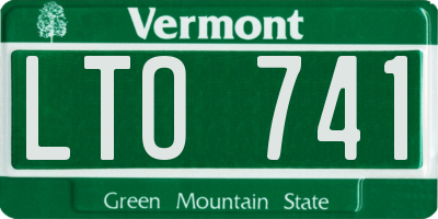 VT license plate LTO741