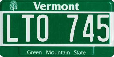 VT license plate LTO745