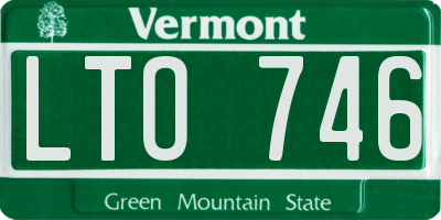 VT license plate LTO746