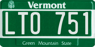 VT license plate LTO751