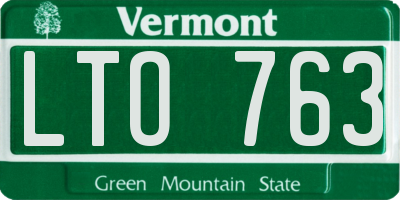 VT license plate LTO763