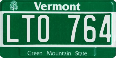VT license plate LTO764