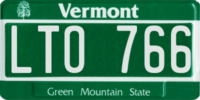 VT license plate LTO766