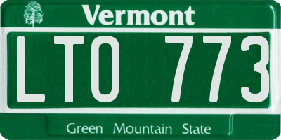 VT license plate LTO773