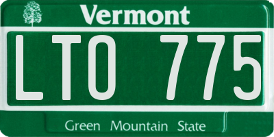 VT license plate LTO775