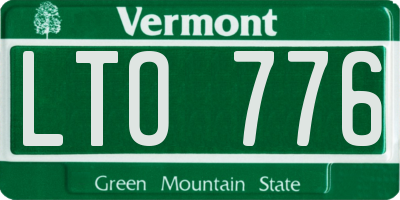VT license plate LTO776