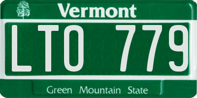 VT license plate LTO779