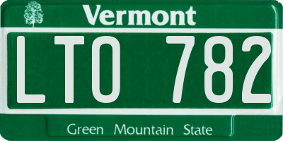 VT license plate LTO782
