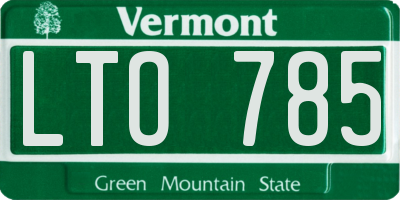 VT license plate LTO785
