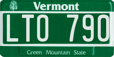 VT license plate LTO790