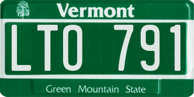 VT license plate LTO791