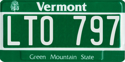 VT license plate LTO797