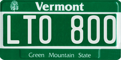 VT license plate LTO800