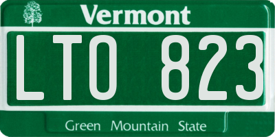 VT license plate LTO823