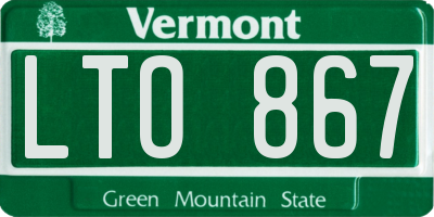 VT license plate LTO867