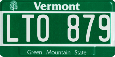 VT license plate LTO879