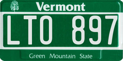 VT license plate LTO897