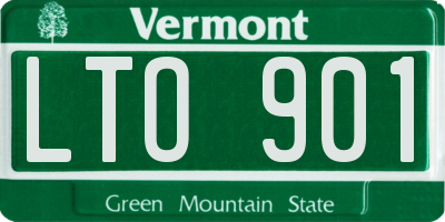 VT license plate LTO901