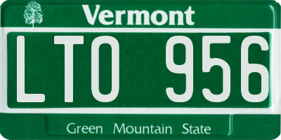 VT license plate LTO956