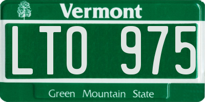 VT license plate LTO975