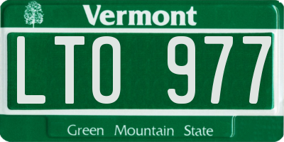 VT license plate LTO977
