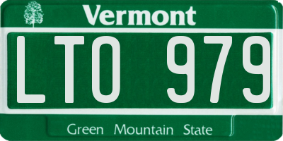 VT license plate LTO979