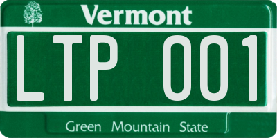 VT license plate LTP001