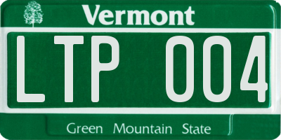 VT license plate LTP004