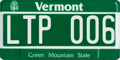 VT license plate LTP006