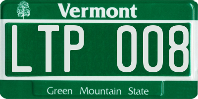 VT license plate LTP008