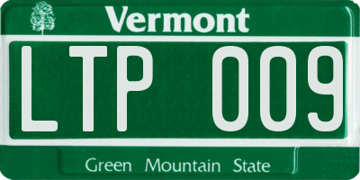 VT license plate LTP009