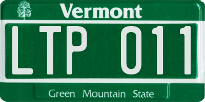VT license plate LTP011