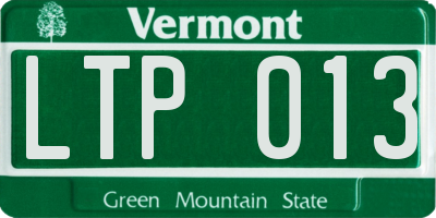 VT license plate LTP013