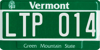 VT license plate LTP014