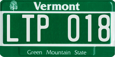 VT license plate LTP018