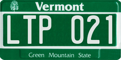 VT license plate LTP021