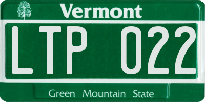 VT license plate LTP022