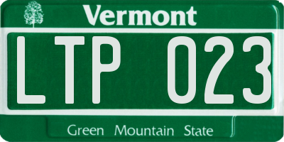 VT license plate LTP023